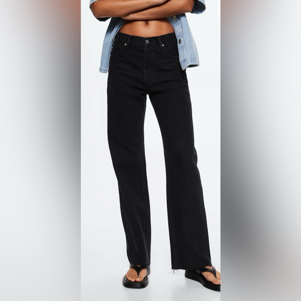 Mango Nora Jeans High Waist Wide Leg NWOT